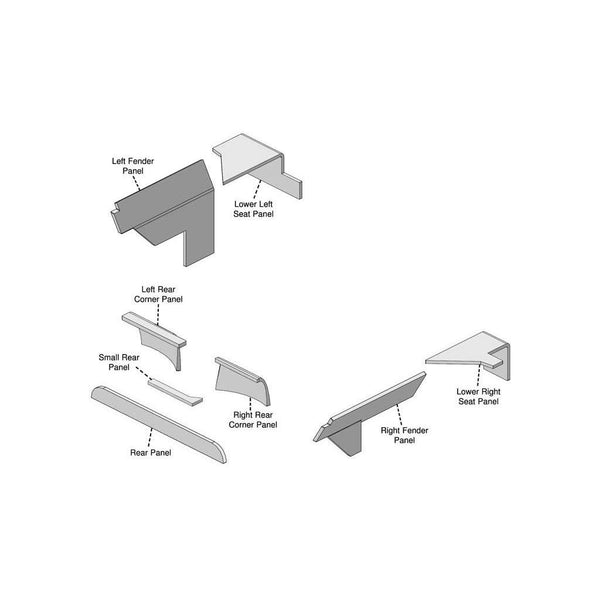 John Deere 30 Series Late Model Tractor Replacement Lower Cab Foam Kit - Black Vinyl