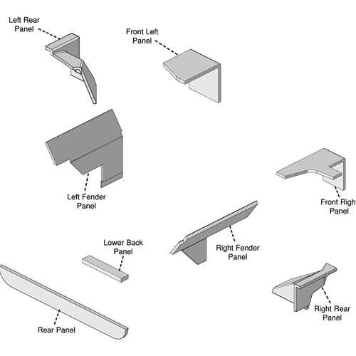 John Deere 40 Series Late Model Tractor Replacement Lower Cab Foam Kit - Black Vinyl