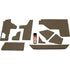 John Deere 55 Series Tractor Replacement Lower Cab Foam Kit - Brown Vinyl
