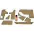 John Deere 55 Series Tractor Replacement Lower Cab Foam Kit - Sailcloth Tan Cloth