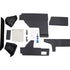 John Deere Late 40 Series Tractor Replacement Quick Fit Lower Cab Kit - Black Vinyl