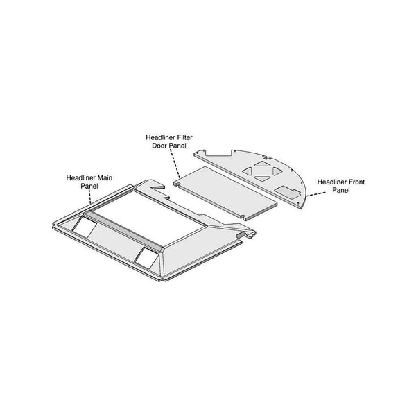 John Deere 50 Series 2WD & 2840 Series Tractor Replacement Complete Headliner Kit - Brindle Brown