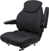 Grasshopper Lawn Mower Seat Assembly - Fits Various Models - Black Cloth