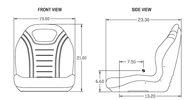 John Deere 3020/4010/4020/3R Series Compact Utility Tractor Replacement Bucket Seat Kit - Fits Various Models - Yellow Vinyl