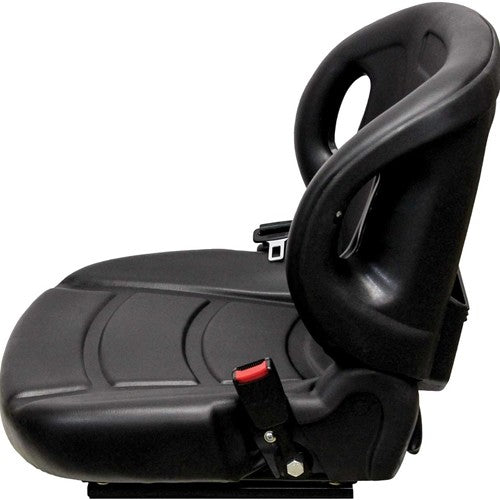 Toyota Forklift Replacement Seat Kit - Fits Various Models - Black Vinyl