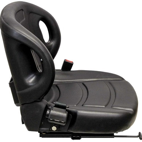 Toyota Forklift Replacement Seat Kit - Fits Various Models - Black Vinyl