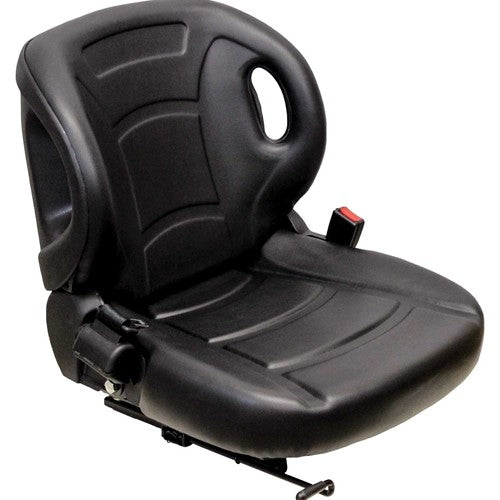 Toyota Forklift Replacement Seat Kit - Fits Various Models - Black Vinyl