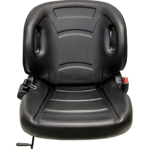 Toyota Forklift Seat Kit - Fits Various Models - Black Vinyl