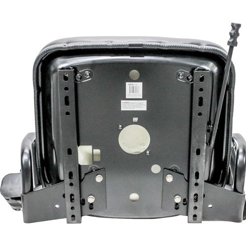 Yale Forklift Bucket Seat with Hip Restraints & Slides - Fits Various Models - Black Vinyl