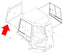 Caterpillar 3433551 Crawler Tractor-Loader-Dozer Rear Window Replacement Cab Glass