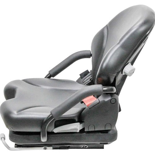 Unicarrier BXC-Platinum II Series Forklift Replacement Seat & Mechanical Suspension - Fits Various Models - Black Vinyl