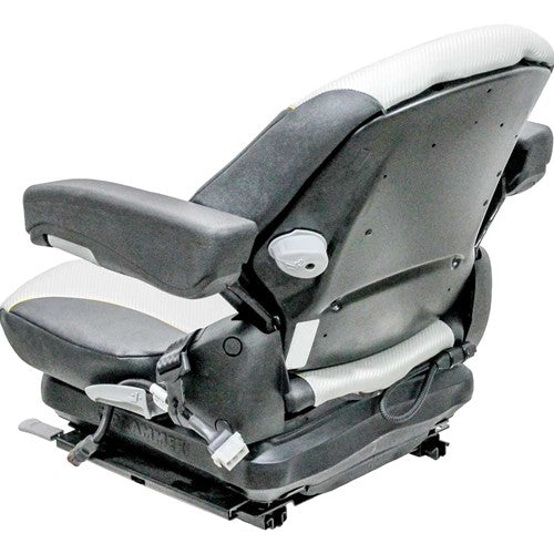 Big Dog Diablo/Diablo MP Lawn Mower Replacement Seat & Mechanical Suspension - Fits Various Models - Black/Silver Vinyl