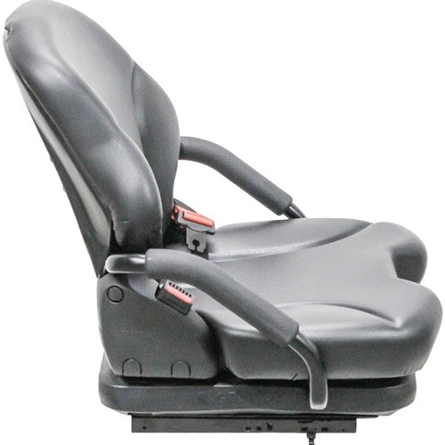 Toyota 7F-8F-THDC Series Forklift Seat & Mechanical Suspension - Fits Various Models - Black Vinyl