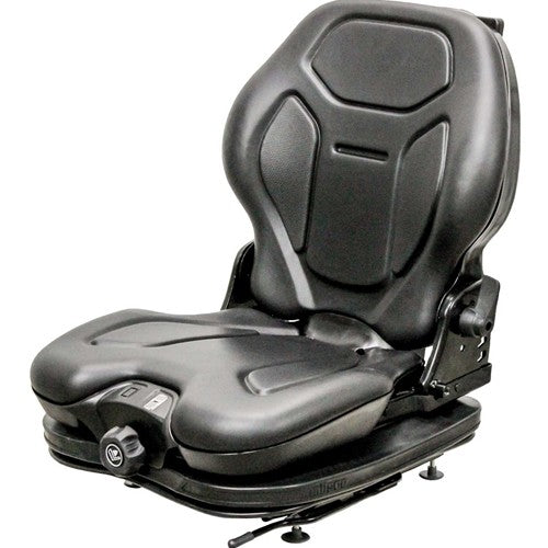 Bobcat Skid Steer Replacement Seat & Mechanical Suspension - Fits Various Models - Black Vinyl