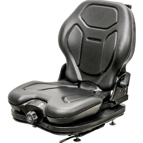 Case Skid Steer Replacement Seat & Mechanical Suspension - Fits Various Models - Black Vinyl