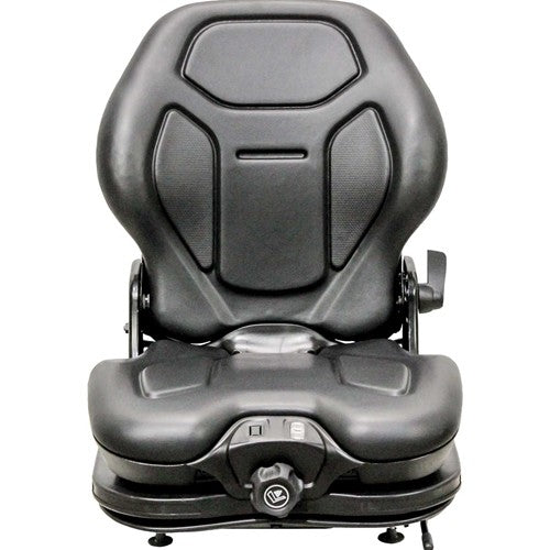 Case Skid Steer Replacement Seat & Mechanical Suspension - Fits Various Models - Black Vinyl