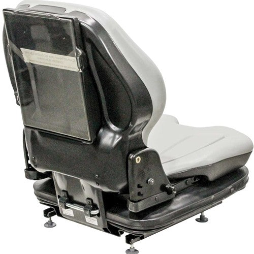 Case Skid Steer Replacement Seat & Mechanical Suspension - Fits Various Models - Gray Vinyl