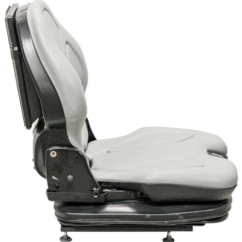 Case Skid Steer Replacement Seat & Mechanical Suspension - Fits Various Models - Gray Vinyl