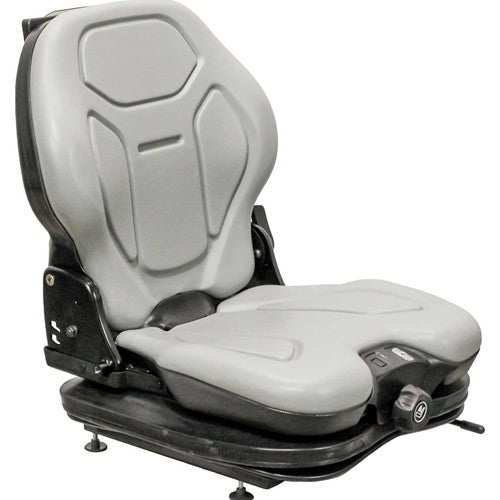 Case Skid Steer Replacement Seat & Mechanical Suspension - Fits Various Models - Gray Vinyl