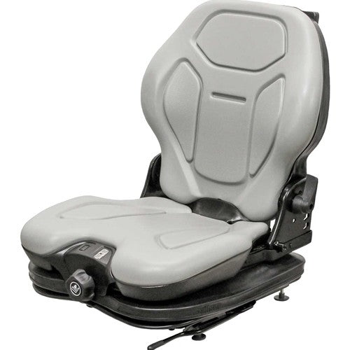 Gradall Telehandler Replacement Seat & Mechanical Suspension - Fits Various Models - Gray Vinyl