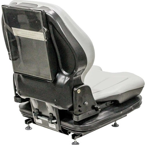 Gradall Telehandler Seat & Mechanical Suspension - Fits Various Models - Gray Vinyl