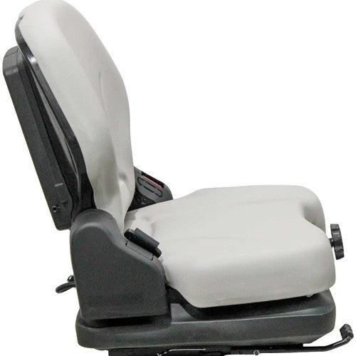 Case 1150H & 1150K Dozer Replacement Seat & Mechanical Suspension - Gray Vinyl