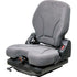 Case Roller Replacement Seat & Mechanical Suspension - Fits Various Models - Black/Gray Cloth