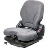 Kubota Lawn Mower Seat & Mechanical Suspension - Fits Various Models - Black/Gray Cloth