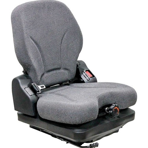 Cub Cadet S6031 & S7237 Lawn Mower Seat & Mechanical Suspension - Black/Gray Cloth