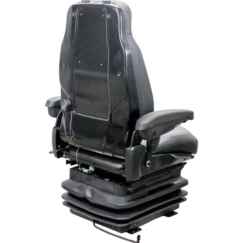 Case G Series Wheel Loader Replacement Seat & Air Suspension - Fits Various Models - Gray/Black Vinyl