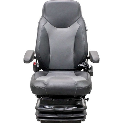 Case G Series Wheel Loader Replacement Seat & Air Suspension - Fits Various Models - Gray/Black Vinyl