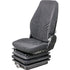 Komatsu Excavator Seat & Mechanical Suspension - Fits Various Models - Black/Gray Cloth