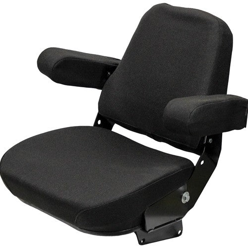 Case IH Tractor Replacement Seat & Mechanical Suspension - Fits Various Models - Black Cloth