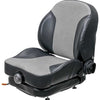 Dixon Lawn Mower Replacement Seat & Mechanical Suspension - Fits Various Models - Black/Silver Vinyl