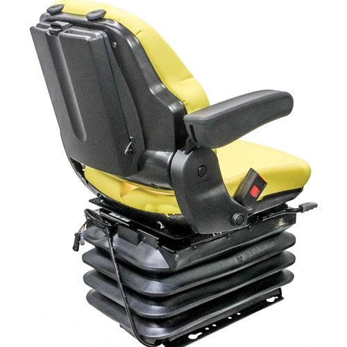 John Deere 5E, 5M, 6D, 6E Series & Utility Tractor Replacement Seat & Air Suspension - Fits Various Models - Yellow Vinyl