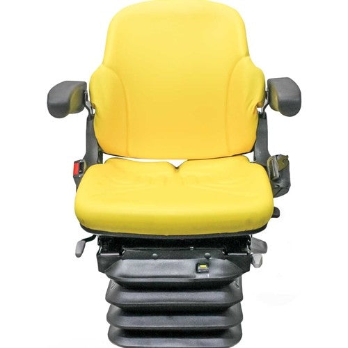 John Deere 5E, 5M, 6D, 6E Series & Utility Tractor Replacement Seat & Air Suspension - Fits Various Models - Yellow Vinyl