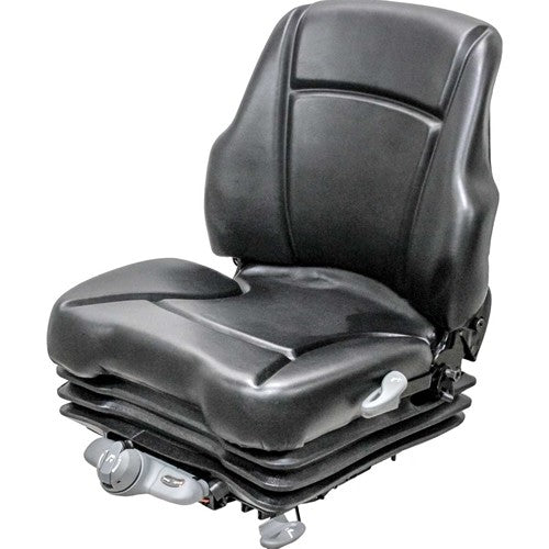 Bobcat M Series Skid Steer Seat & Mechanical Suspension - Fits Various Models - Black Vinyl