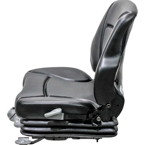 Bobcat M Series Skid Steer Seat & Mechanical Suspension - Fits Various Models - Black Vinyl