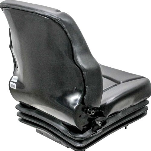 Bobcat M Series Skid Steer Seat & Mechanical Suspension - Fits Various Models - Black Vinyl
