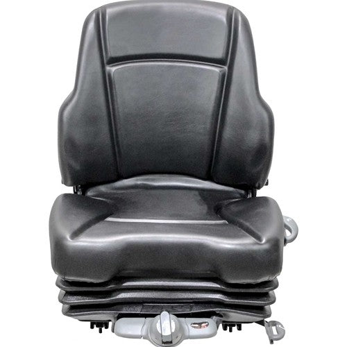 Bobcat M Series Skid Steer Seat & Mechanical Suspension - Fits Various Models - Black Vinyl