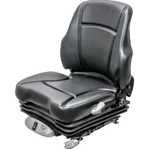 Bobcat M Series Skid Steer Replacement Seat &  Air Suspension - Fits Various Models - Black Vinyl