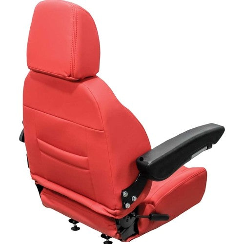 John Deere Compactor Seat Assembly - Fits Various Models - Red Vinyl