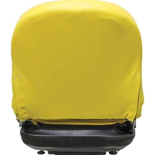 John Deere Lawn Mower Replacement Seat & Mechanical Suspension - Fits Various Models - Yellow Vinyl