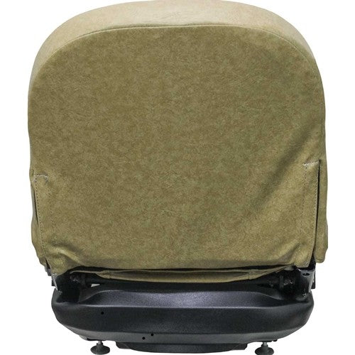 John Deere Lawn Mower Replacement Seat & Mechanical Suspension - Fits Various Models - Tan Vinyl