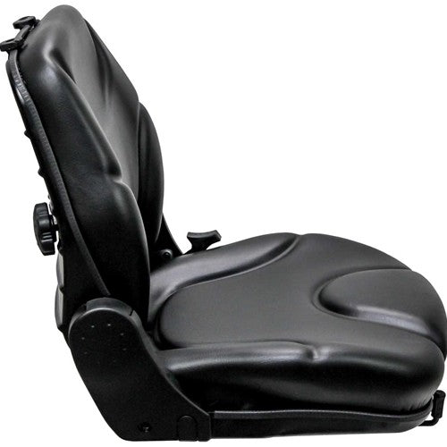 Case Loader/Backhoe Replacement Seat Assembly - Fits Various Models - Black Vinyl