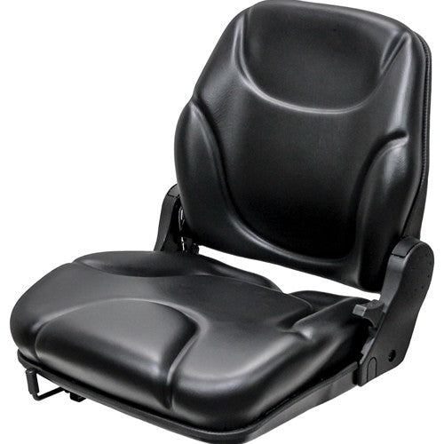 Case 880 & 980 Excavator Replacement Seat Assembly - Black Vinyl