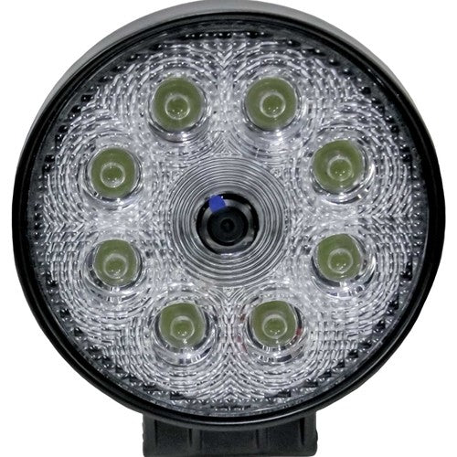 LED Round Flood Light with Built-In Backup Camera