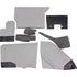 Case IH 71 Series Magnum Tractor Replacement Quick Fit Lower Cab Kits - Gray (Non-Upholstered - No Plastic)