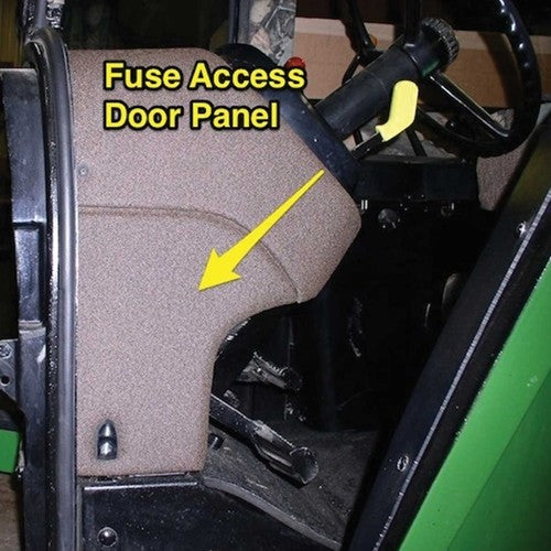John Deere 55-60 Series Tractor Fuse Access Door Replacement Panel - Multi-Brown