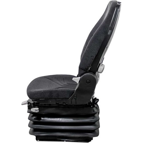 New Holland Dozer Replacement Seat & Air Suspension - Fits Various Models - Black/Gray Cloth